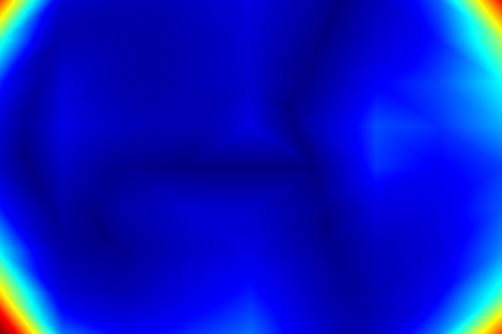 Heatmap of an image showing a large amount of distortion in the corners.